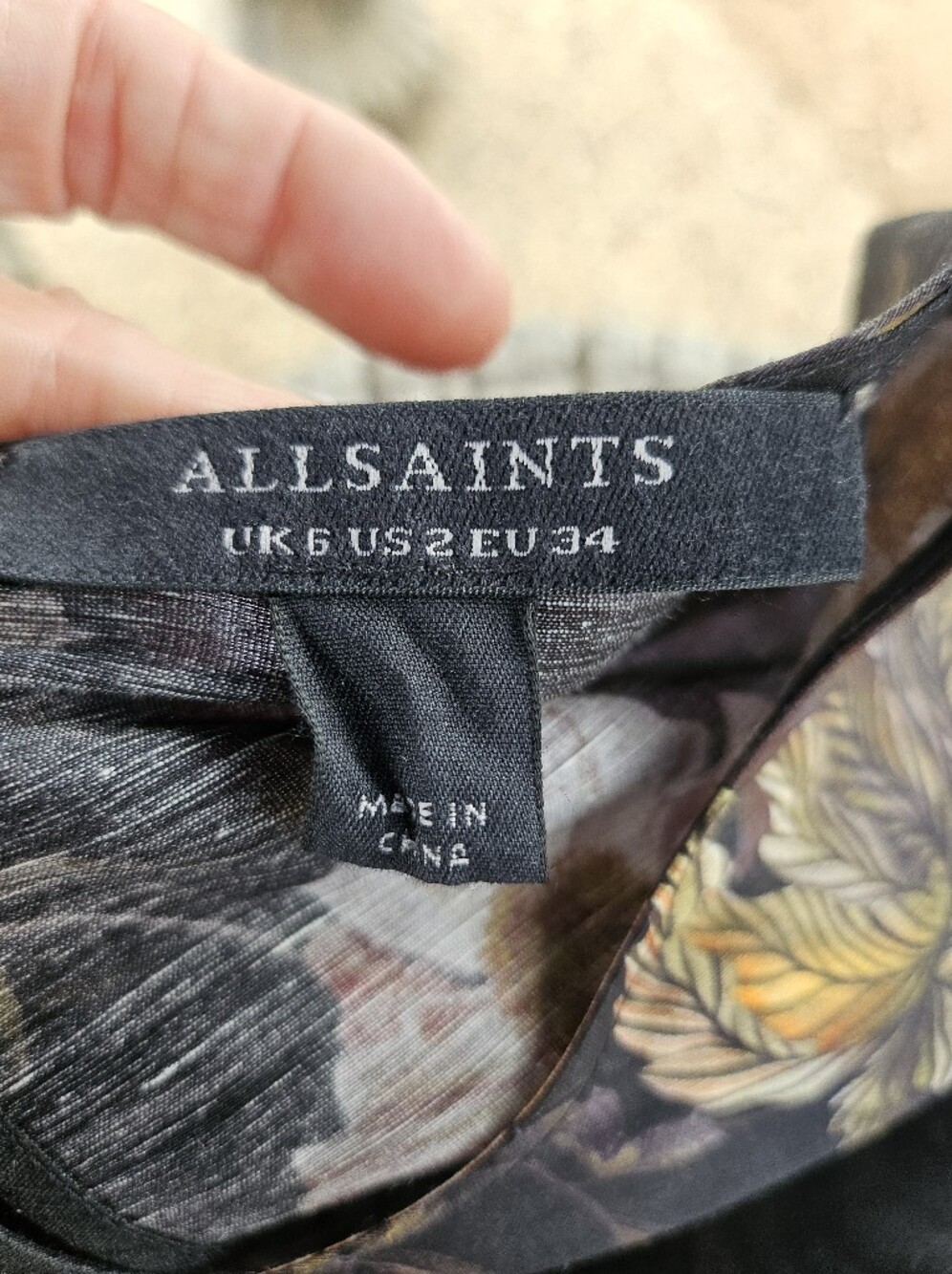 AllSaints Asta Viviana Black Silk Linen Blend Maxi Skirt (8) & Blouse (6) Set - Picture 11 of 16